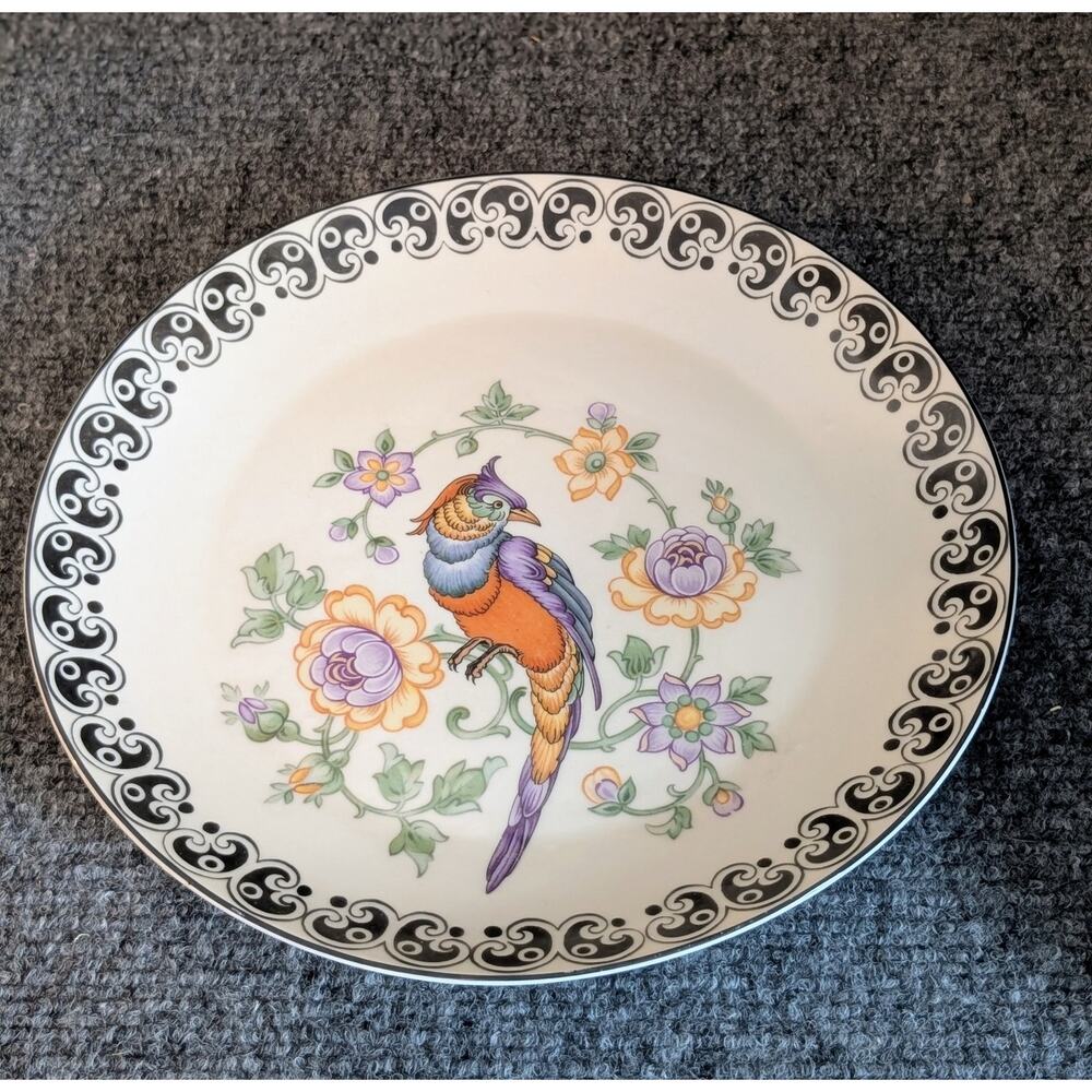 Rare Vintage Z. S. & Co. Bavaria Art Deco Exotic Bird Plate 1944